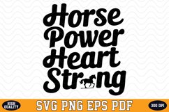 Horse Power Heart Strong SVG Design | SVG Cut files Product Image 1