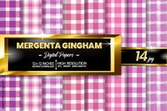 Megenta Gingham Digital Papers 14 Variations Product Image 1