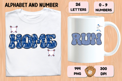 Baseball Sport Alphabet png clipart, baseball letters doodle Product Image 6