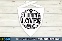 Mummy loves me SVG, Halloween Dog Bandana SVG Product Image 3