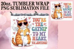 BLISSFUL SUNSETS 20oz TUMBLER WRAP, Valentines Cat Product Image 1