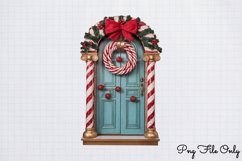 Christmas Door Sublimation Clipart PNG Product Image 1