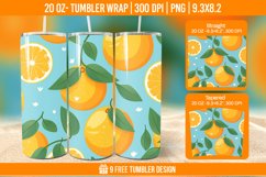 Orange Tumbler Wrap Designs, Sublimation Wrap Product Image 1