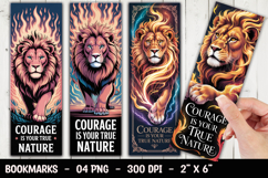 Lion Power Bookmark Sublimation Product Image 1
