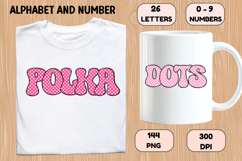 Polka Dots Alphabet Letters &amp; Numbers Clipart PNG 300DPI Product Image 6