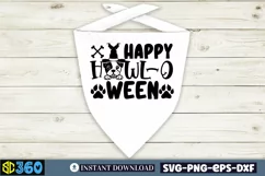 Happy howl-o ween SVG, Halloween Dog Bandana SVG Product Image 3