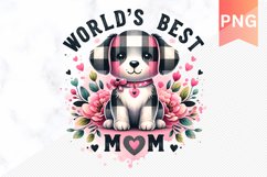 World&#039;s Best Mom Sublimation - Mother&#039;s Day Clipart PNG Desi Product Image 1