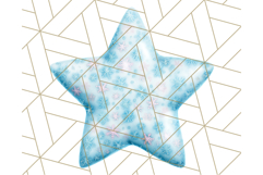 Cute Puffy Star Clipart PNG, 3D Glossy Pastel Stars Clip Art Product Image 4