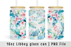 Flower Can Glass Wrap 16 Oz Libbey Can Sublimation Product Image 1