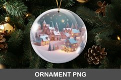 3D christmas ornament - snowy village Product Image 1