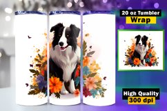 Cute Dog Tumbler Sublimation, 20 oz Skinny Tumbler Wrap Product Image 1