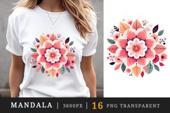 16 drawing cute colorful mandala autumn leaves flowers ornament print clipart set t-shirt sublimation printable designs bundle png transparent
