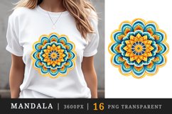 16 drawing cute colorful mandala autumn leaves flowers ornament print clipart set t-shirt sublimation printable designs bundle png transparent