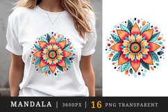 16 drawing cute colorful mandala autumn leaves flowers ornament print clipart set t-shirt sublimation printable designs bundle png transparent
