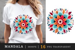 16 drawing cute colorful mandala autumn leaves flowers ornament print clipart set t-shirt sublimation printable designs bundle png transparent