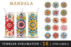 16 drawing cute colorful mandala autumn leaves flowers ornament print design wrap sublimation bundle for 20 oz tumbler