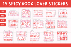 15 Printable Spicy Book Lover Stickers Bundle V1 Product Image 1