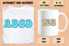 Summer Alphabet &amp; Numbers PNG Clipart Doodle Letters 300 DPI Product Image 6