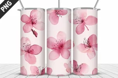 Flowers Tumbler Design | Valentine's Day Tumbler Wrap Product Image 5