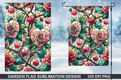 Flowers Garden Flag Sublimation| Flower Garden Flag PNG Product Image 1