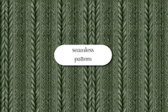 Green Cable Knit Seamless Pattern | Cozy Sweater Texture Product Image 1