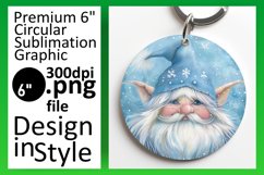 Charming Watercolor Gnome Circle Design Art Product Image 1