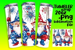 Patriotic Gnome Tumbler Art Wrap Product Image 1