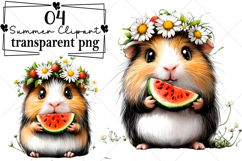 Whimsical Summer Clipart Watercolor PNG Product Image 1