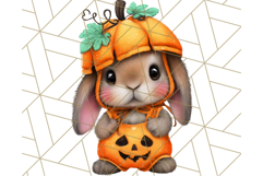 Halloween Bunny Clipart, Cute Bunnies in Costumes PNG Product Image 4