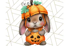 Halloween Bunny Clipart, Cute Bunnies in Costumes PNG Product Image 4