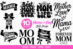 Best Mom Ever Quotes Mothers Day SVG PNG Product Image 1