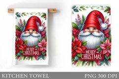 Christmas Gnome Kitchen Towel. Christmas Kitchen Towel Product Image 1