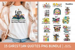 15 Christian Quote Sublimation - Faith Saying Bundle Product Image 1