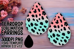 Gradient Leopard Pattern Teardrop Earring Wrap PNG Product Image 1