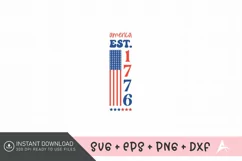 America est. 1776 Porch Sign SVG,American history SVG Product Image 1