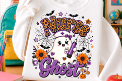 Cute Nurse Ghost Halloween PNG Product Image 1