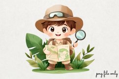 Cute Jungle Animals Tropical Clipart PNG Product Image 1