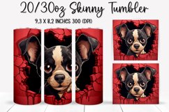 Valentine Dog - Tumbler Sublimation Design Product Image 1