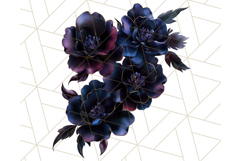 Gothic Floral PNG, Dark Aesthetic Flowers Clipart Print Product Image 4
