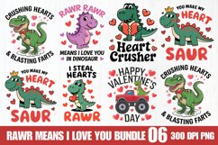 Rawr Means I love you Sublimation Bundle PNG Product Image 1