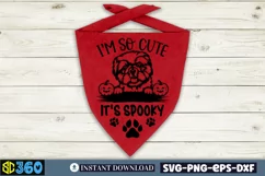 I'm so cute it's spooky SVG, Halloween Dog Bandana SVG Product Image 3