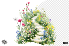 Wildflowers Pathway Clipart Product Image 1