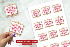 Watercolor valentine day signboard sticker png Product Image 1