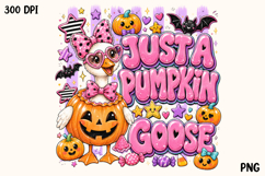 Just A Pumpkin Goose Halloween PNG Sublimation Product Image 1