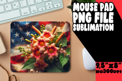 Cheerful Desk Mat Sublimation, USA Flag Product Image 1