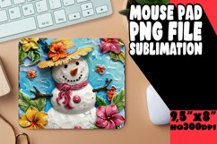 Winter Holiday Snowman Mouse Pad - Seasonal Delight Product Image 1
