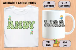 Vintage Toys Alphabet and Numbers PNG 300 DPI Product Image 6