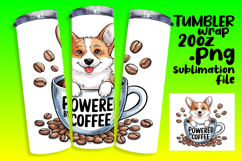 EXQUISITE 20oz Tumbler Design , Coffee Dog Product Image 1
