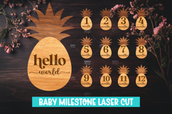 Baby Milestone Laser Cut SVGs Discs|Baby Laser Cut Product Image 1