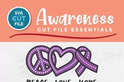 Lupus svg - a lupus awareness svg with peace love hope Product Image 2